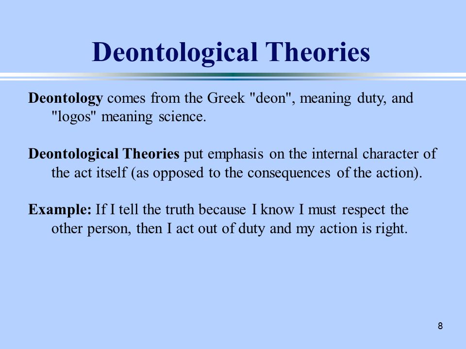 Deontological ethics
